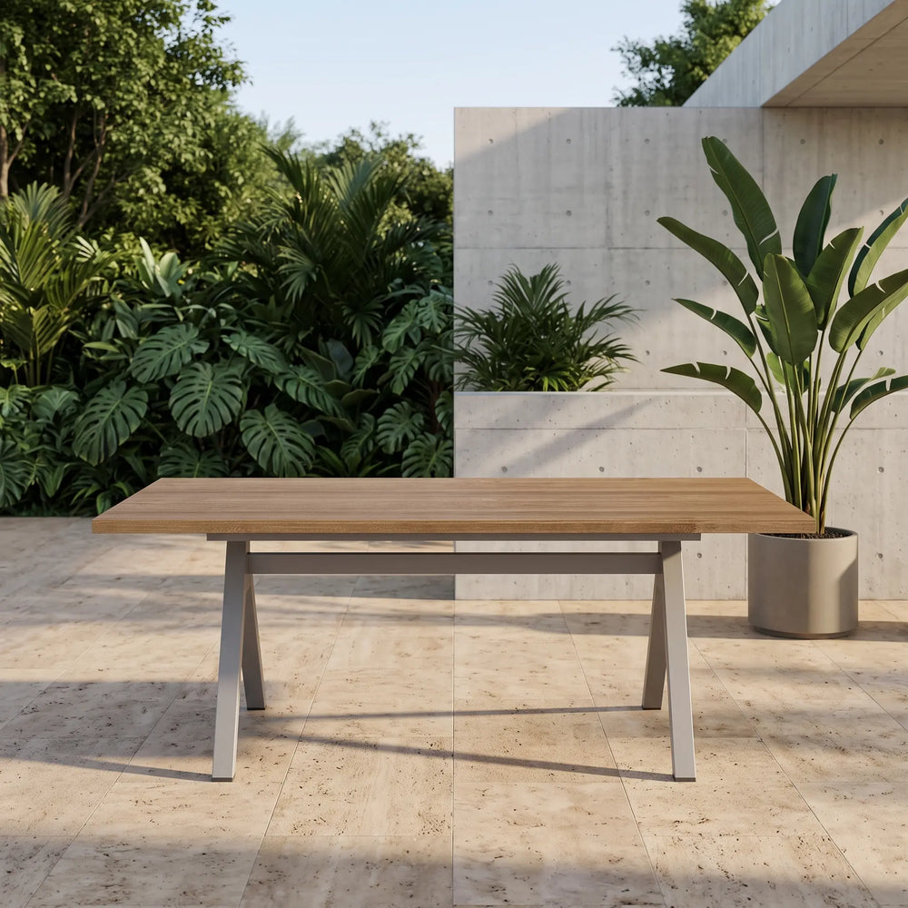 Alura 79" Dining Table with Teak and Aluminum