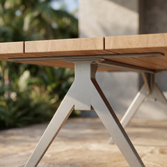Alura 79" Dining Table with Teak and Aluminum