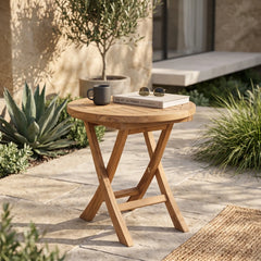 Montage 20" Round Folding Table in Teak
