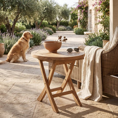 Montage 20" Round Folding Table in Teak
