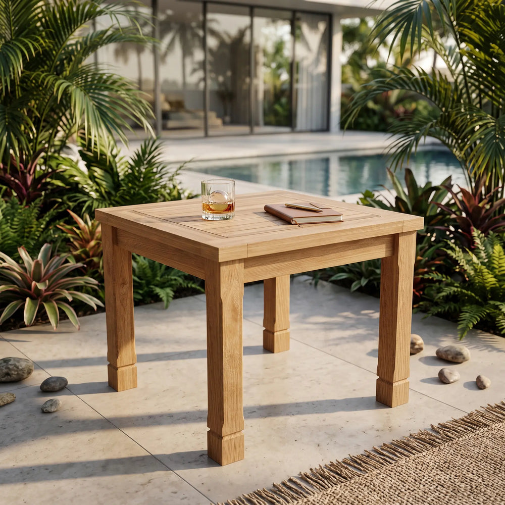SouthBay Square Side Table in Teak
