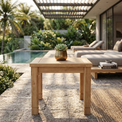 SouthBay Square Side Table in Teak