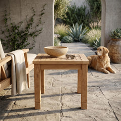 SouthBay Square Side Table in Teak