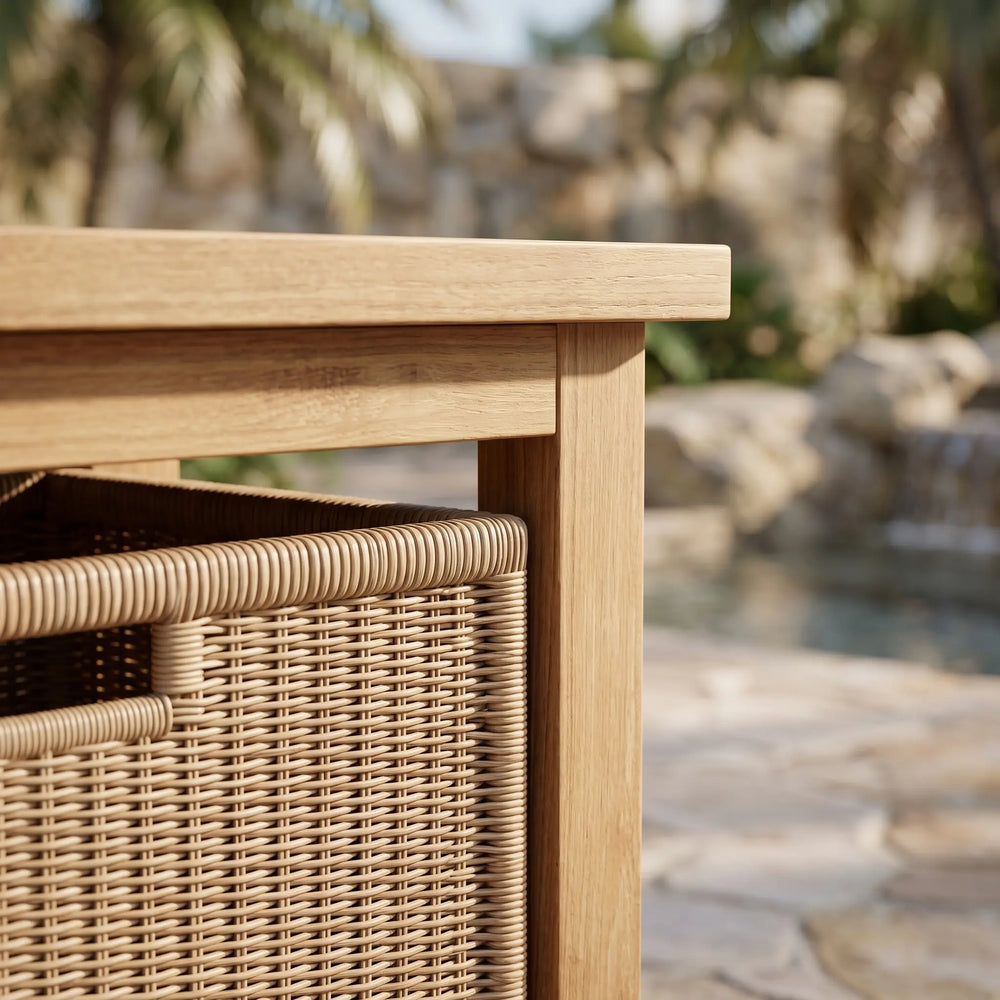 Towel Console w/ 2-Shelf Table