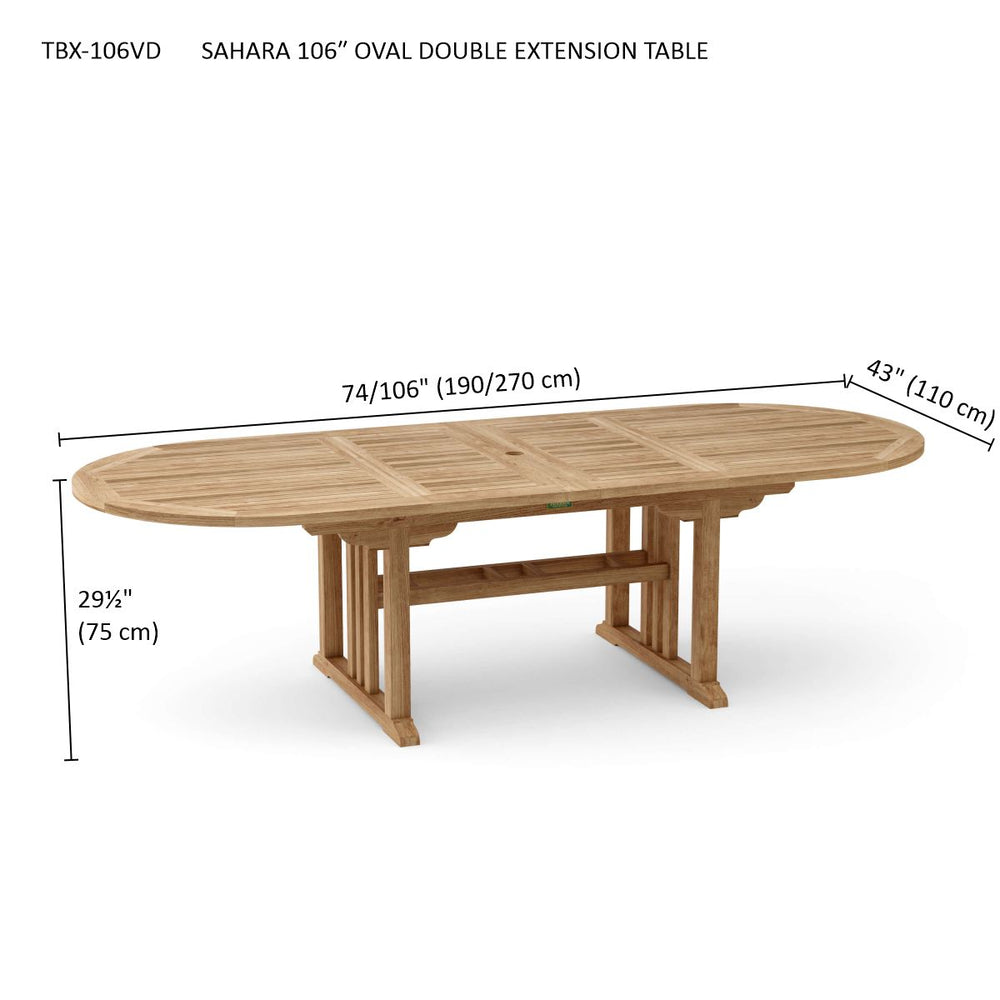 Sahara 106" Oval Double Ext. Table - image 5