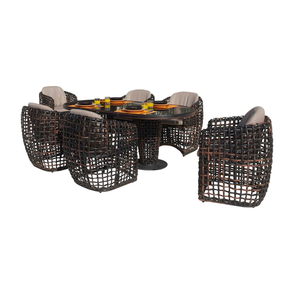 Dynasty 7 Piece Dining Set Sunbrella Cushion - image 2