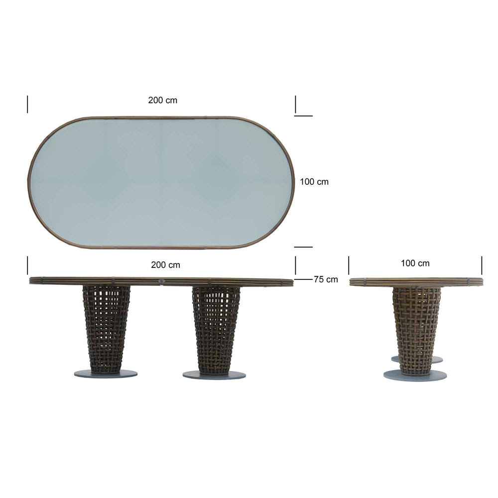 Dynasty 7 Piece Dining Set Sunbrella Cushion - image 5