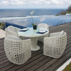 Dynasty 5 Piece Dining Set Sunbrella Cushion