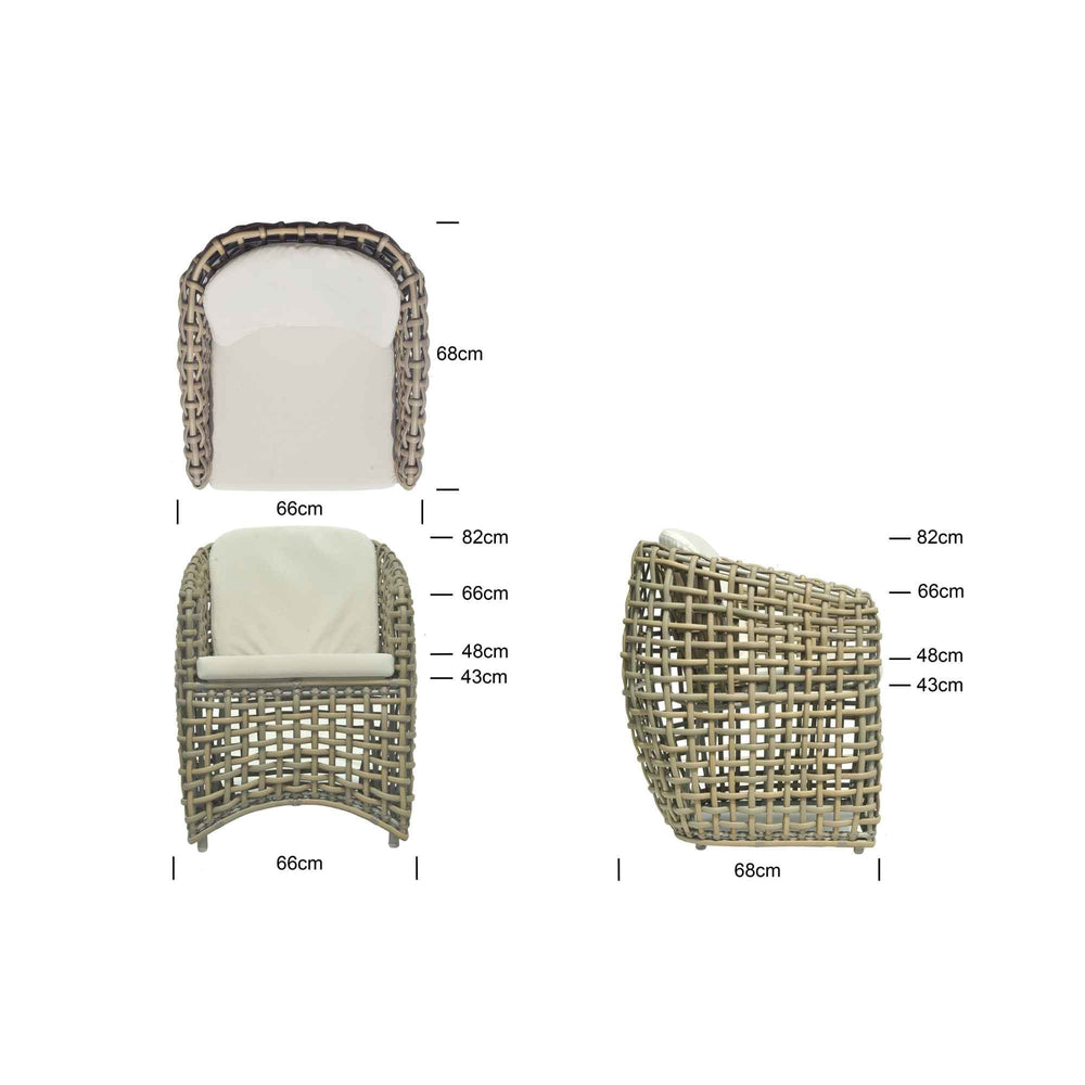 Dynasty 5 Piece Dining Set Sunbrella Cushion - image 4