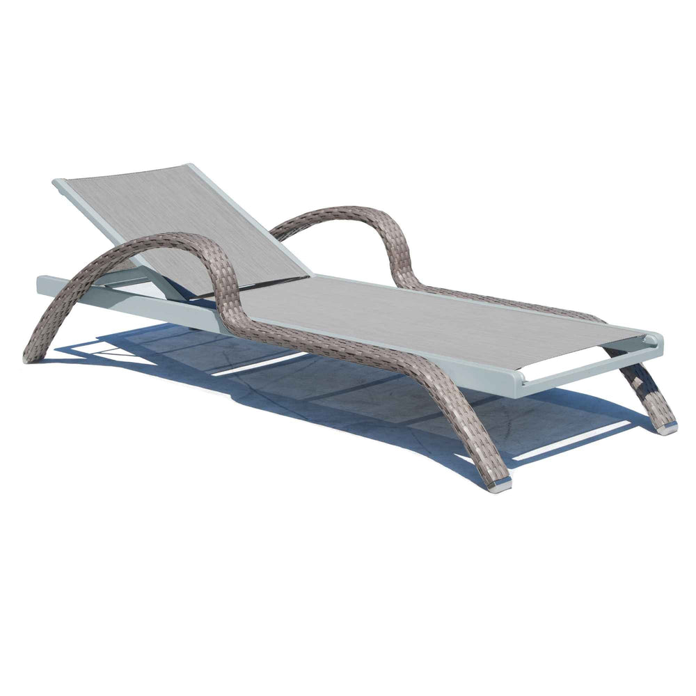 North Chaise Loungers Aluminum Frame Outdoor Chaise Set of 2 - image 3