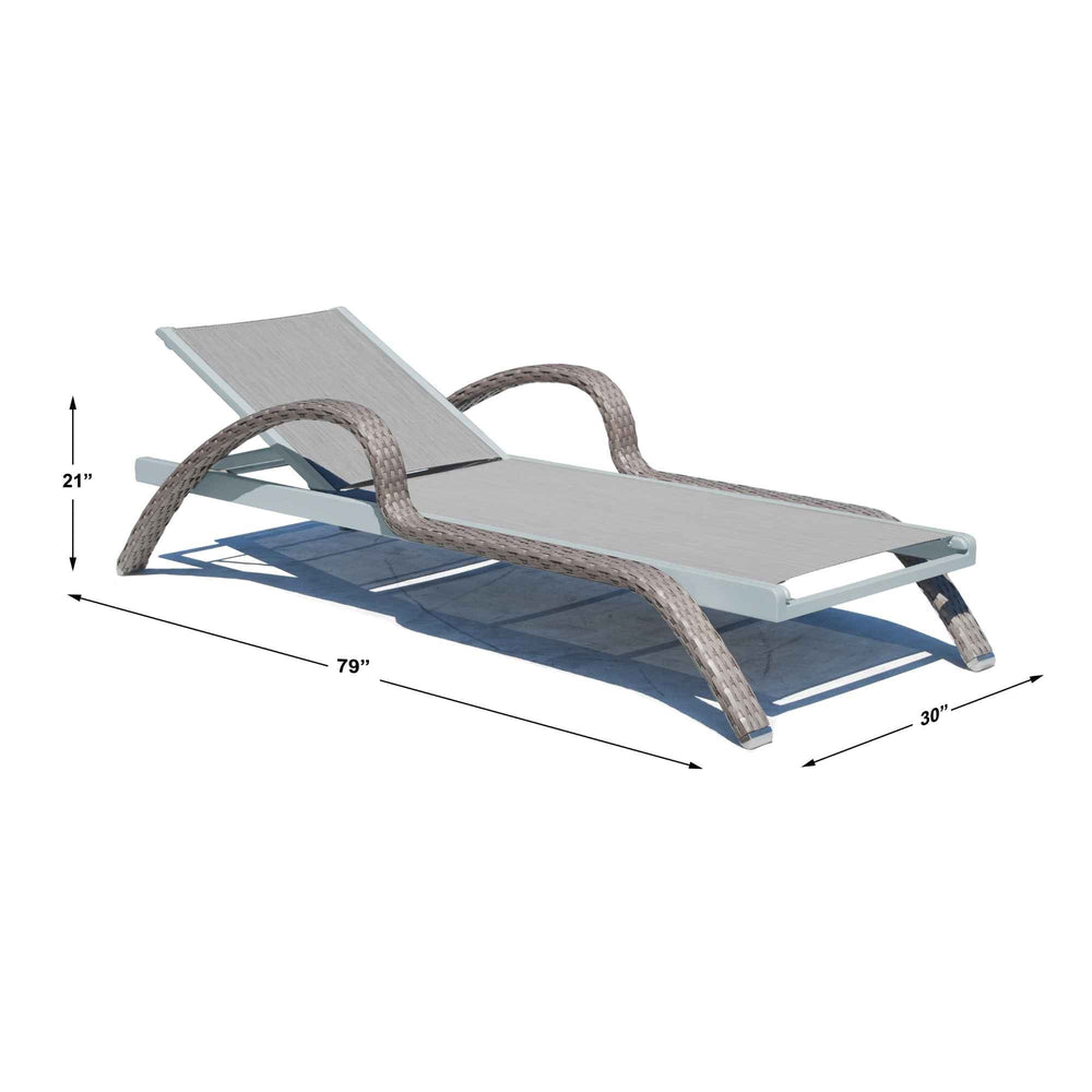 North Chaise Loungers Aluminum Frame Outdoor Chaise Set of 2 - image 4