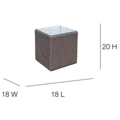 Anibal Side Table with Tempered Glass Top - image 2