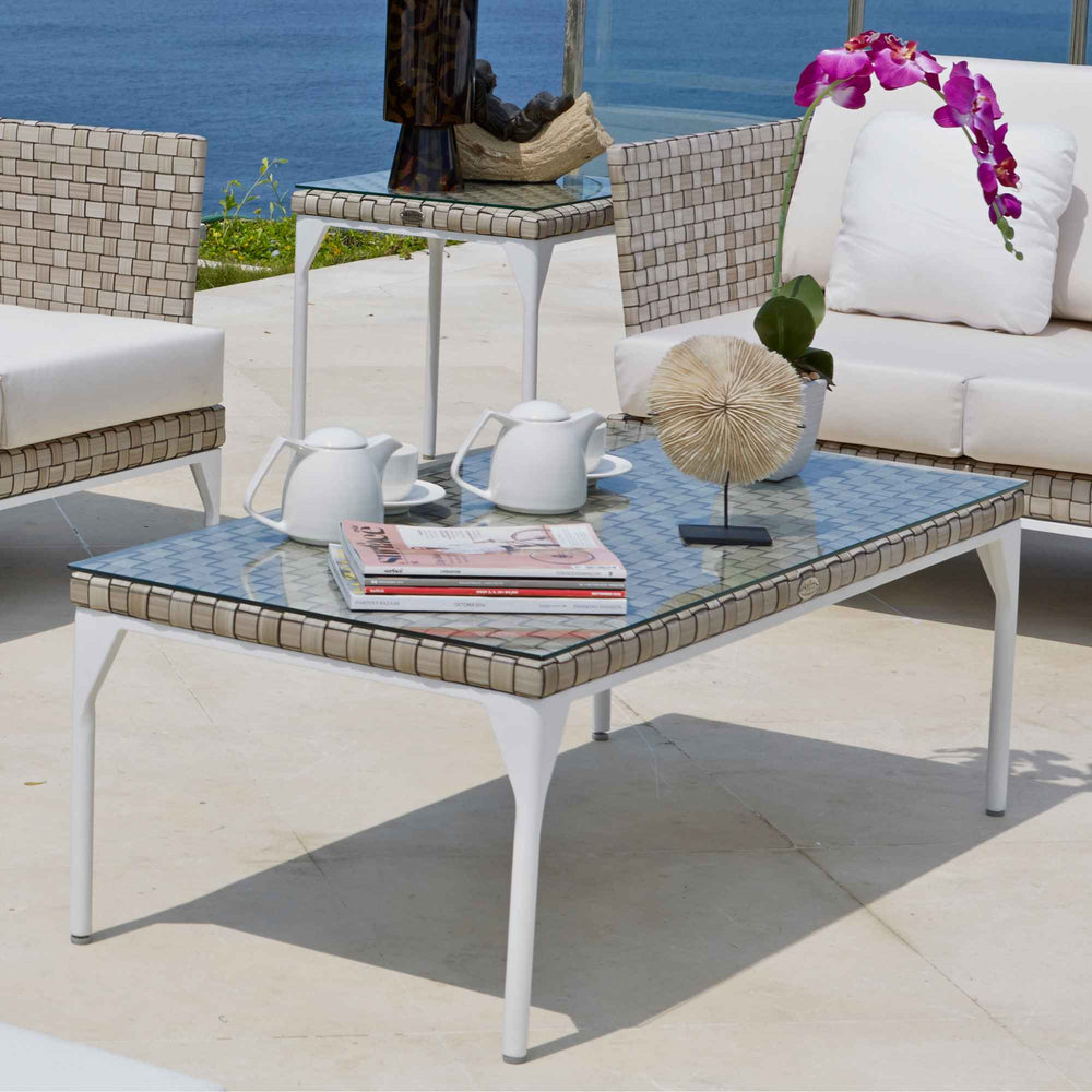 Brafta Coffee Table - Ecolene Seashell Flat Fiber Weave - image 3