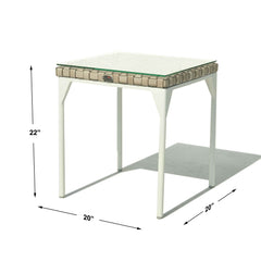 Brafta Side Table White Aluminum Frame Lounging - image 3