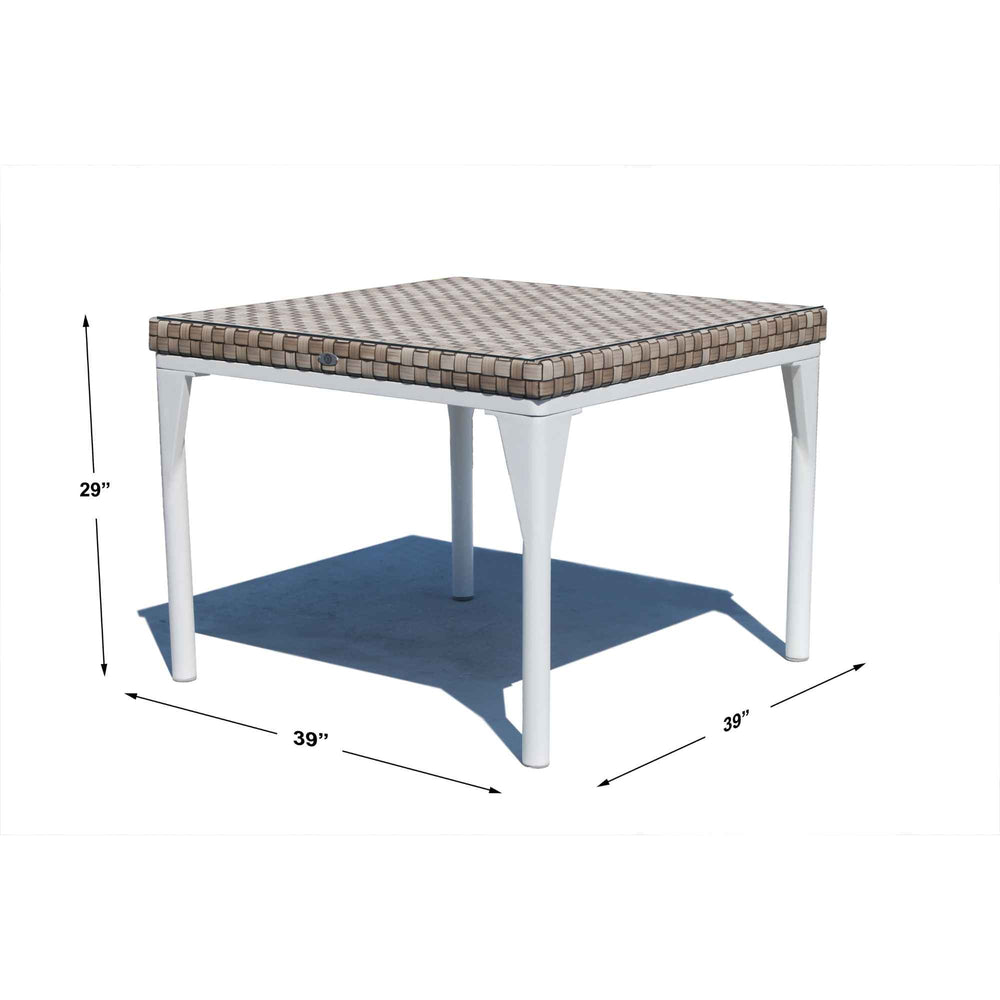 Brafta Square Dining Table Outdoor - Tempered Glass Top - image 3