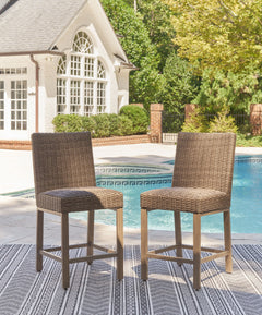 Walton Bridge - Driftwood - 5 Pc. - Square Dining Table W/Fire Pit, 4 Barstools