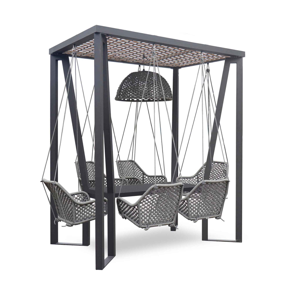 Horizon 8FT Pergola Set with Sunbrella Cushions and 6 Chairs - image 5