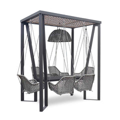 Horizon 8FT Pergola Set with Sunbrella Cushions and 6 Chairs - image 5