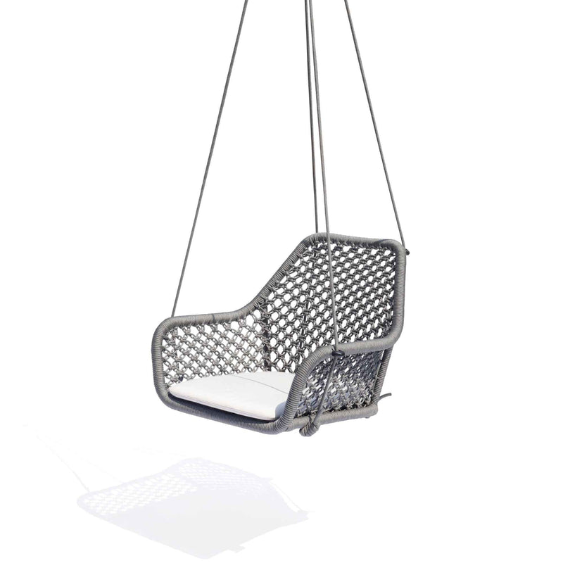 Moma Hanging Chair, Outdoor Woven Chair with Sunbrella Cushion