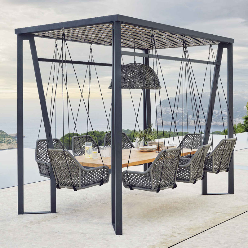 Horizon 10FT Pergola Set - Dining Set with 8 Moma Chairs