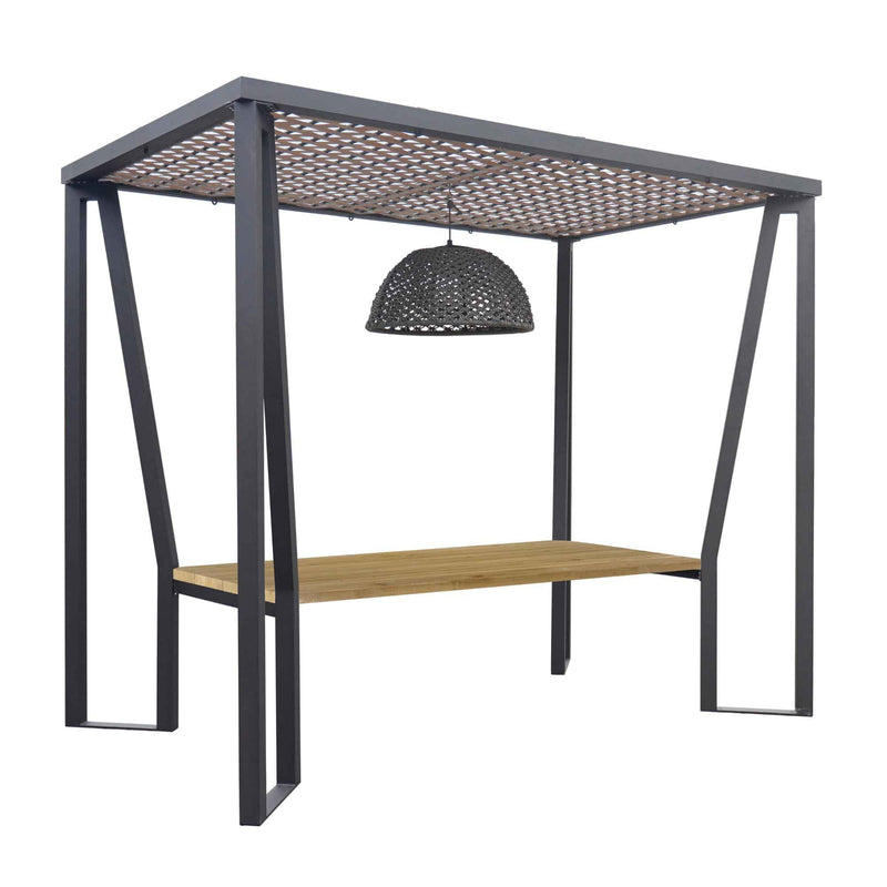 Horizon 10FT Pergola Outdoor Dining Set with Teak Table