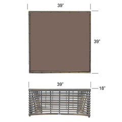 Ruby Coffee Table - Outdoor Coffee Table with Tempered Glass Top - image 2