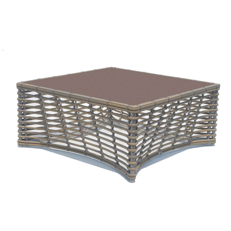 Ruby Coffee Table - Outdoor Coffee Table with Tempered Glass Top