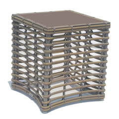 Ruby End Table - Outdoor Tempered Glass Top and Lounge