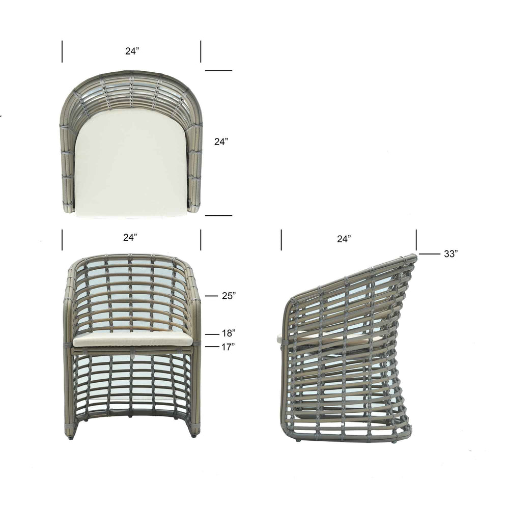 Ruby Dining Armchair Handwoven Ecolene Kubu Weave - image 2