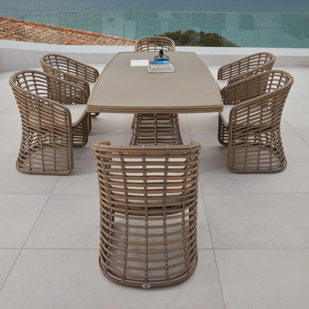 Ruby 7-Piece Dining Set with Rectangular Table, Sunbrella Cushions - image 2