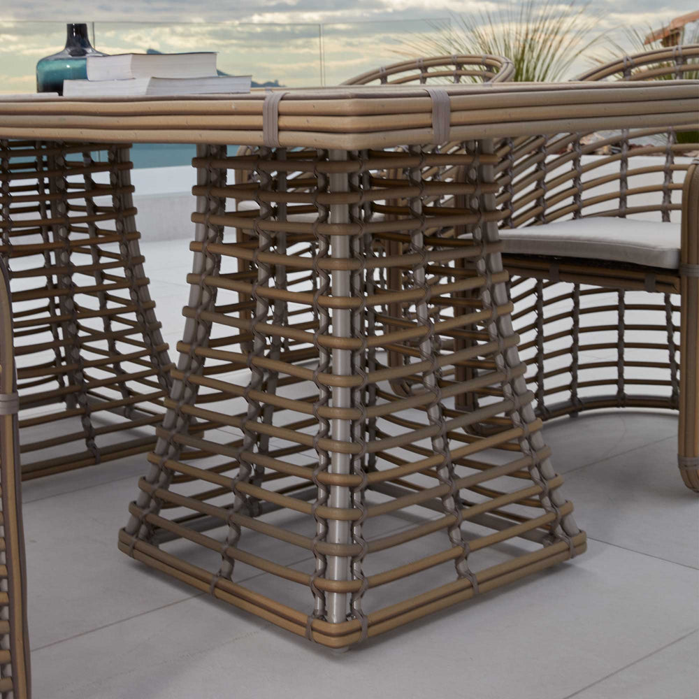 Ruby Rectangular Dining Table, Handwoven Synthetic Fiber Frame - image 2