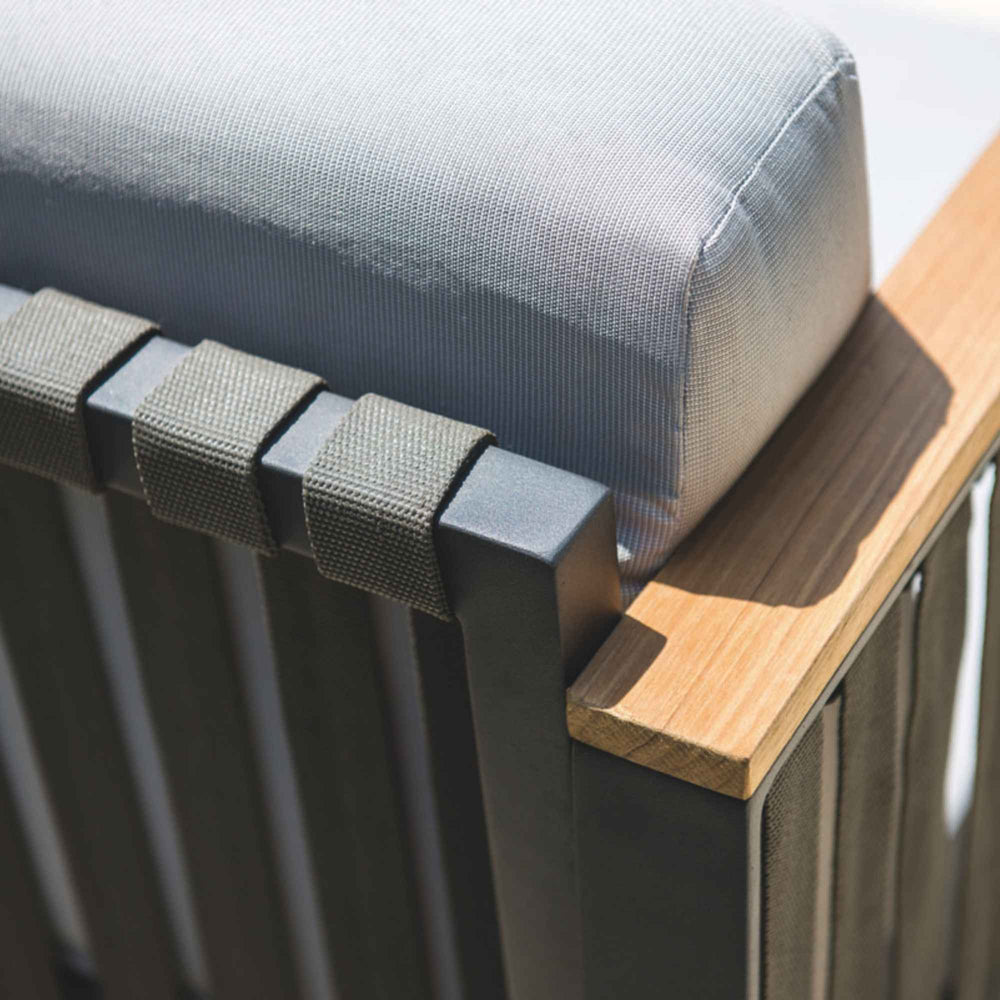 Horizon Armchair with Sunbrella Cushion, Teak Armrests - image 5