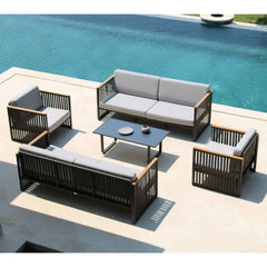 Horizon 5-Piece Seating Set, Outdoor Seating with Sunbrella Cushions