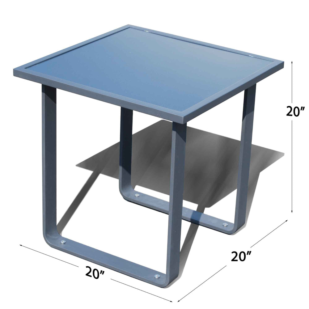 Horizon End Table with Glass, Outdoor, Tempered Glass Top - image 2