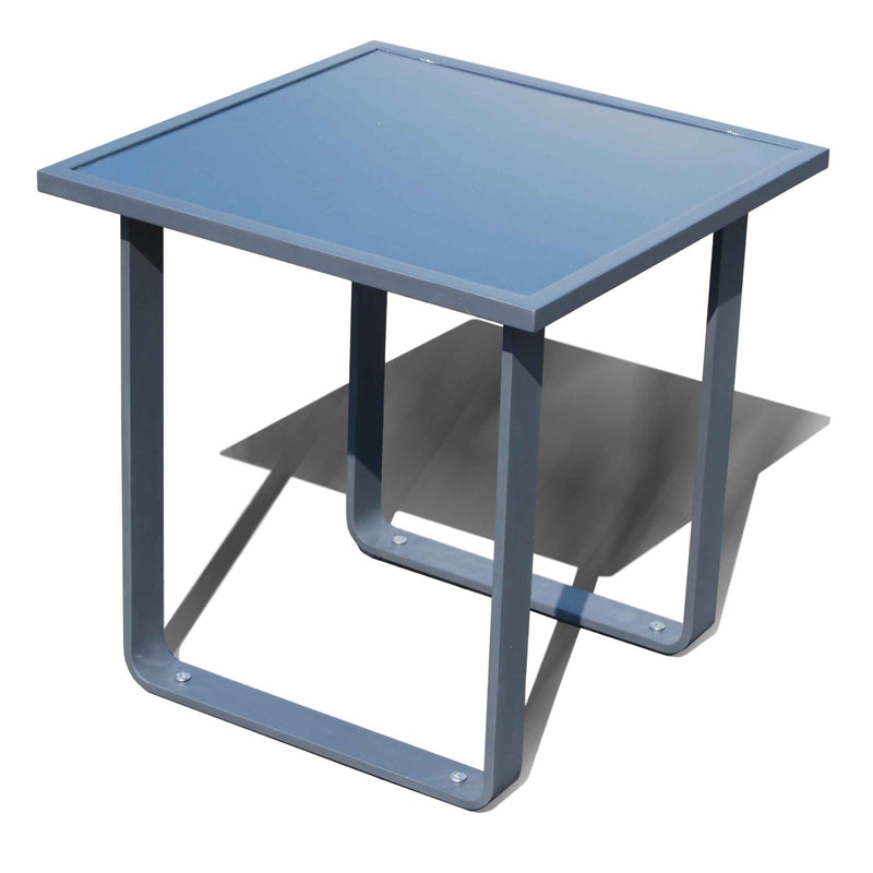 Horizon End Table with Glass, Outdoor, Tempered Glass Top