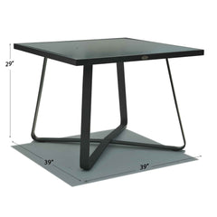 Horizon Square Dining Table with Tempered Glass Top - image 2
