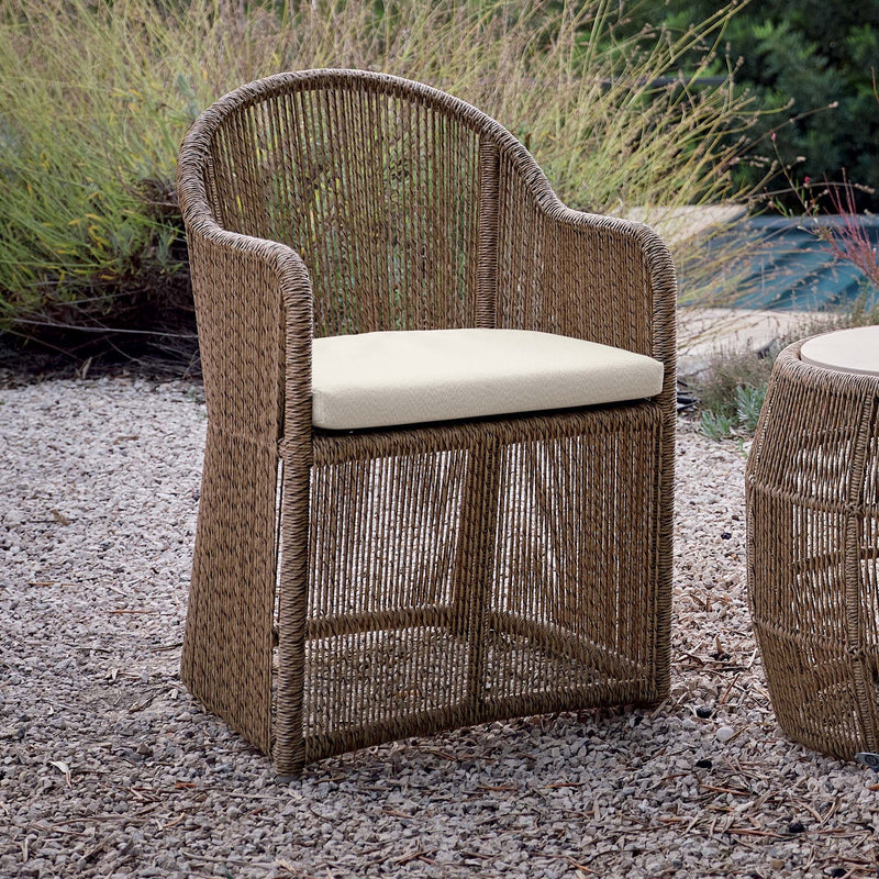 Calixto Outdoor Dining Armchair - Powder-Coated Aluminum Frame