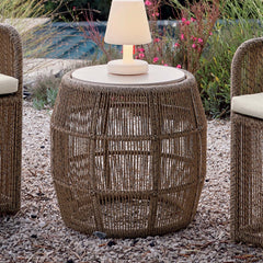 Calixto Outdoor Side Table - Powder-Coated Aluminum Frame