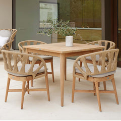 Krabi Dining Set 5-Piece Outdoor Set with Sunbrella Cushions