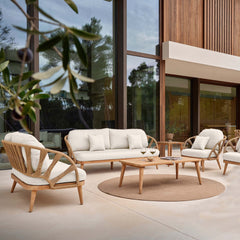 Krabi Seating Set - Teak Outdoor Seating with Sunbrella Cushions