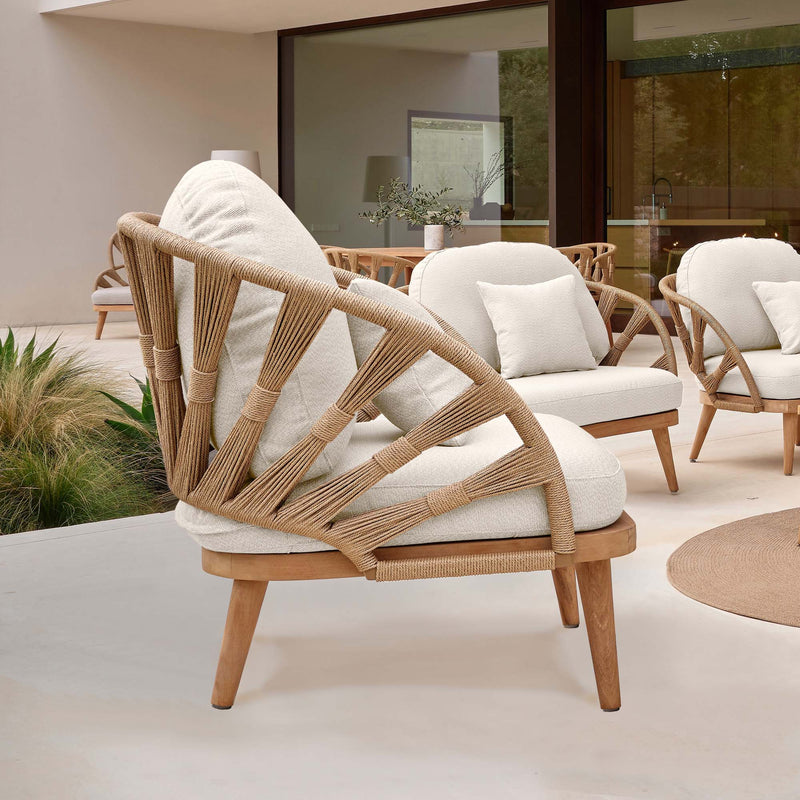 Krabi Armchair Modern with Sunbrella Canvas 5453 Cushion