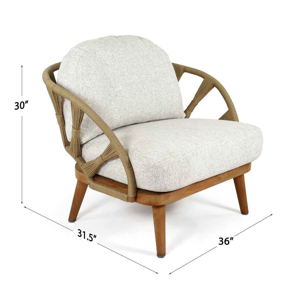Krabi Armchair Modern with Sunbrella Canvas 5453 Cushion - image 3