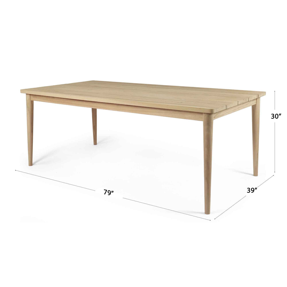 Calixto Outdoor Rectangular Teak Dining Table, Commercial Grade - image 2