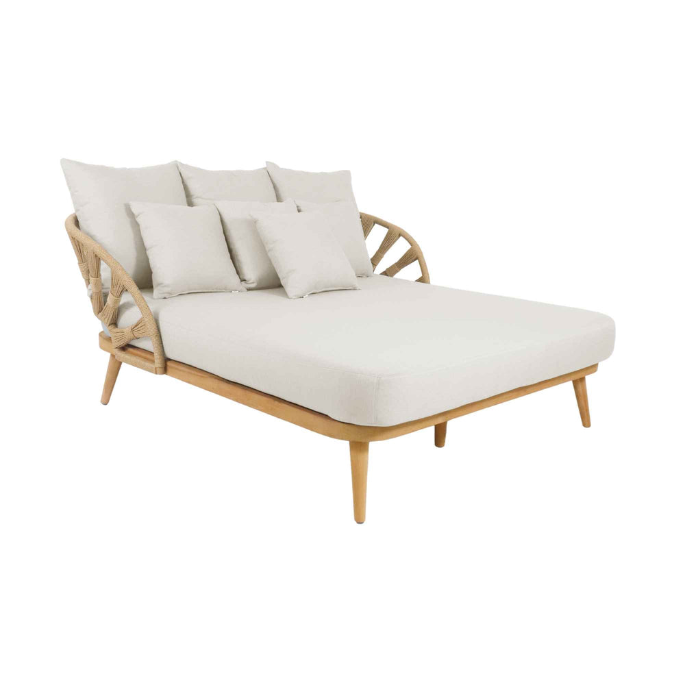 Krabi Daybed Set Teak Daybed with Sunbrella Cushions and Side Table - image 2