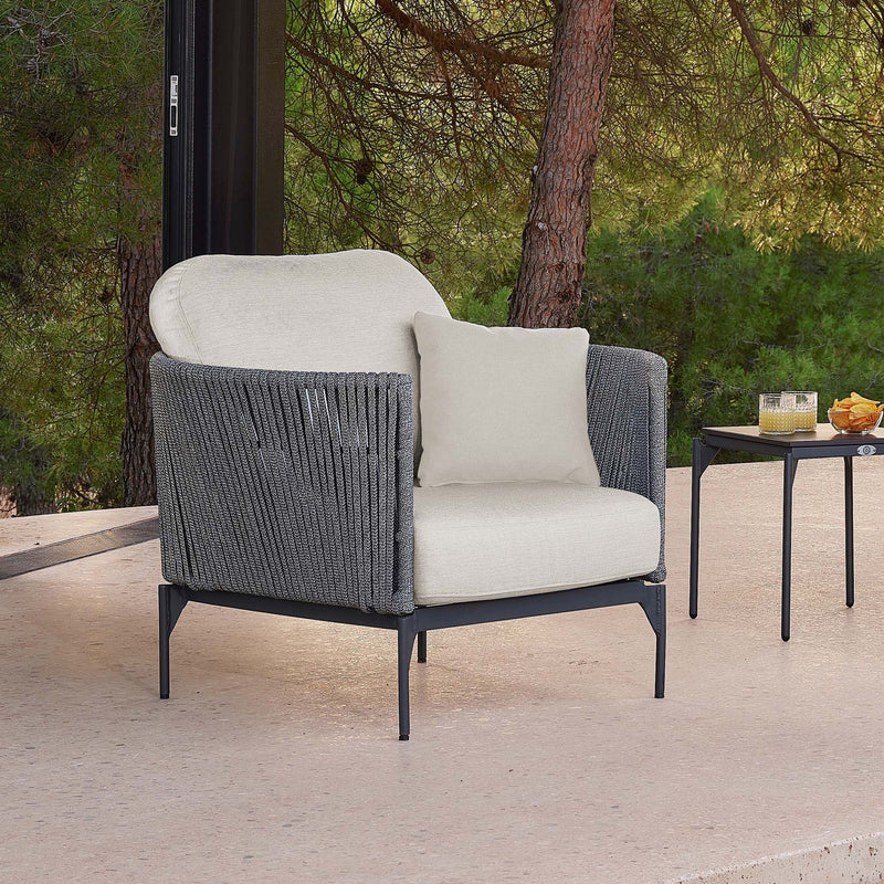 Boston Outdoor Armchair - Commercial Grade Aluminum Frame