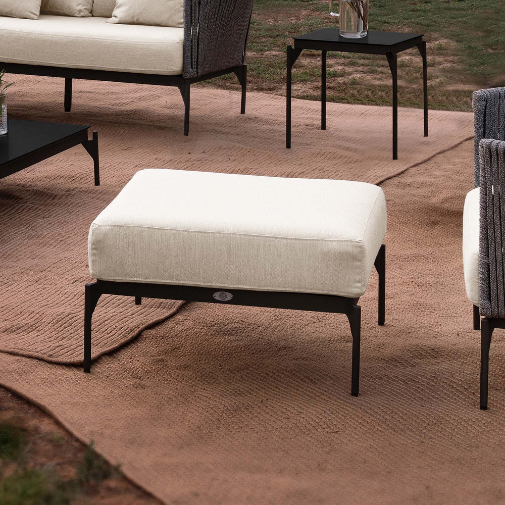 Boston Outdoor Ottoman - Commercial Grade Powder-Coated Aluminum Frame - image 2