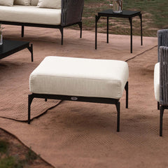 Boston Outdoor Ottoman - Commercial Grade Powder-Coated Aluminum Frame - image 2