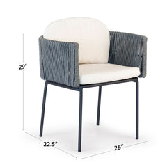 Boston Outdoor Dining Armchair with Sunbrella cushion - image 3