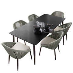 Rodona Rectangular Dining Set - 6-Piece with Sunbrella Fabric