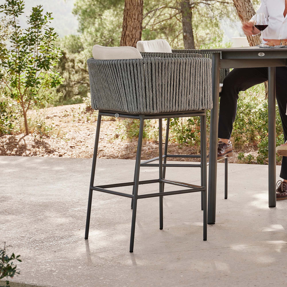 Boston Outdoor Barstool - Powder-Coated Aluminum Frame, Modern - image 3